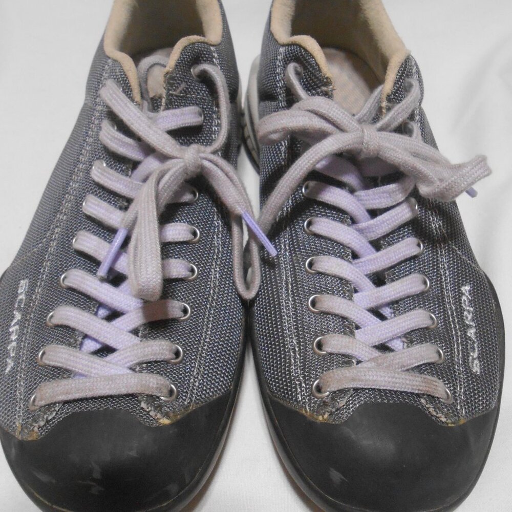 SCARPA HIKING SHOES MENS 6.5 WOMEN'S SZ 7.5 GRAY & BLK VIBRAM DESIGN 👨👩 NICE